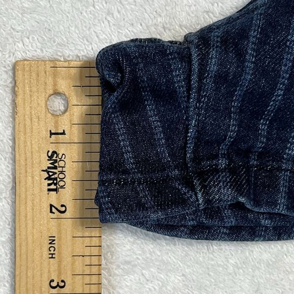 Abercrombie & Fitch Dark Blue Jean Shorts Women’s 24 Striped - Picture 8 of 17